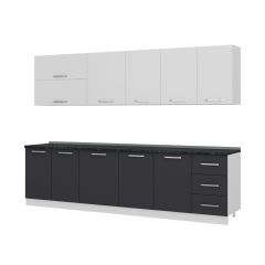 Minar 295 Cm Mutfak Dolabı Beyaz Antrasit 295-A1