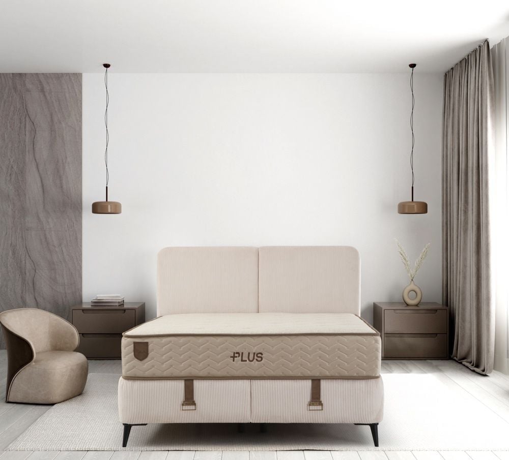 Plus Baza Başlık Yatak Seti Siyah Ayak - Pamira01