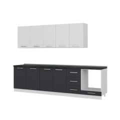 Minar 295 Cm Mutfak Dolabı Beyaz Antrasit 295-A3