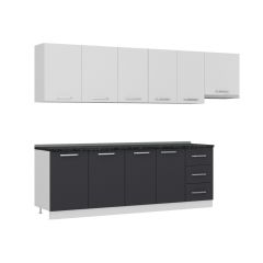 Minar 295 Cm Mutfak Dolabı Beyaz Antrasit 295-A4