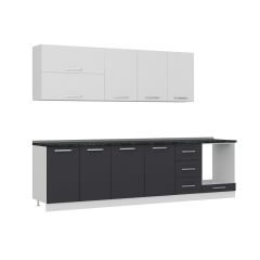 Minar 295 Cm Mutfak Dolabı Beyaz Antrasit 295-A6