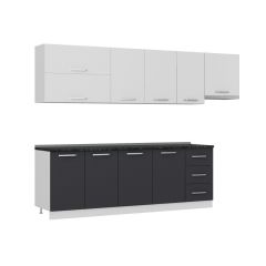 Minar 295 Cm Mutfak Dolabı Beyaz Antrasit 295-A7