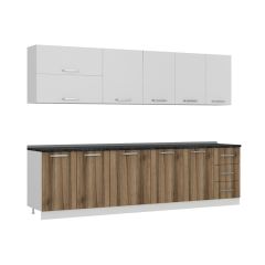 Minar 295 Cm Mutfak Dolabı Beyaz Dore 295-D1