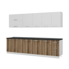 Minar 295 Cm Mutfak Dolabı Beyaz Dore 295-D1