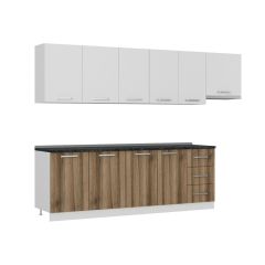 Minar 295 Cm Mutfak Dolabı Beyaz Dore 295-D4