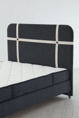 Elina Baza Başlık Yatak Antrasit Ayak - Pixel650