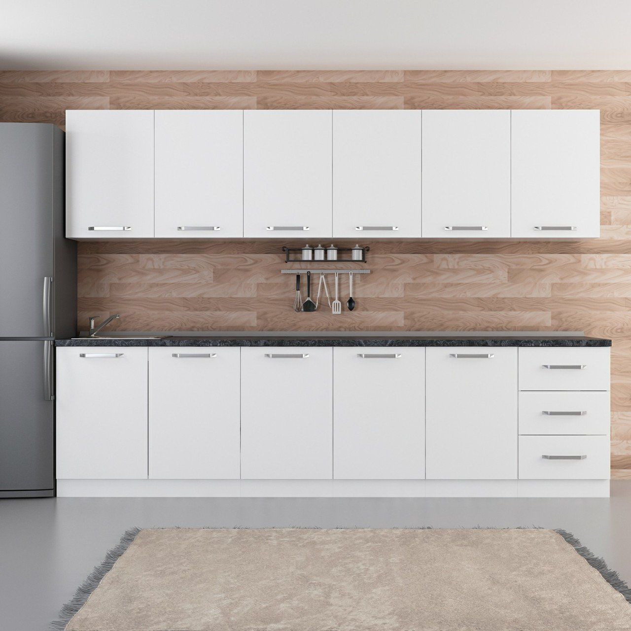 Minar 300 Cm Mutfak Dolabı Beyaz 300-B2