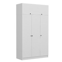 Minar Kale 3 Mebran Panjur Kapaklı 2 Ç Dolap Ve Yüklük Beyaz 190CM