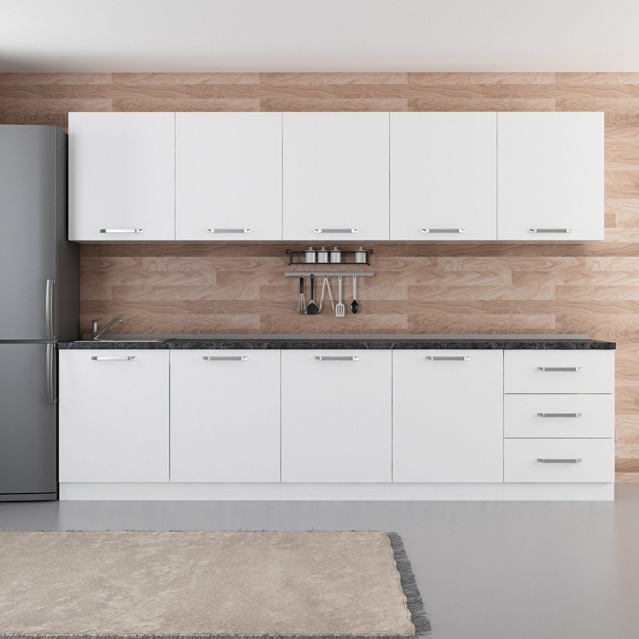 Minar 300 Cm Mutfak Dolabı Beyaz 300-B3