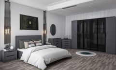 Kale Luxe Yatak Odası Takımı - Antrasit Set 2