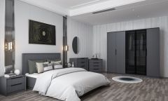 Kale Luxe Yatak Odası Takımı - Antrasit Set 4