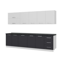 Minar 300 Cm Mutfak Dolabı Beyaz Antrasit 300-A1