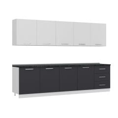 Minar 300 Cm Mutfak Dolabı Beyaz Antrasit 300-A3