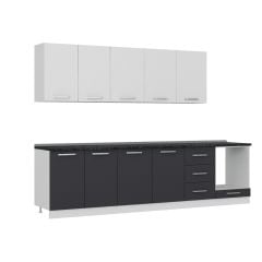 Minar 300 Cm Mutfak Dolabı Beyaz Antrasit 300-A4