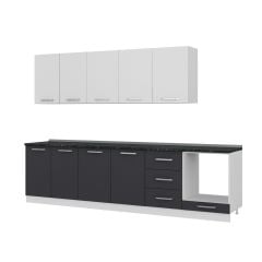 Minar 300 Cm Mutfak Dolabı Beyaz Antrasit 300-A4