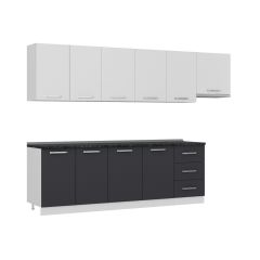 Minar 300 Cm Mutfak Dolabı Beyaz Antrasit 300-A5