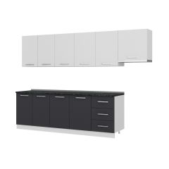 Minar 300 Cm Mutfak Dolabı Beyaz Antrasit 300-A5