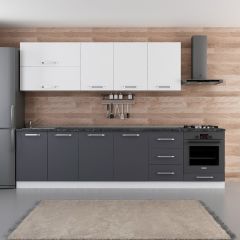 Minar 300 Cm Mutfak Dolabı Beyaz Antrasit 300-A7