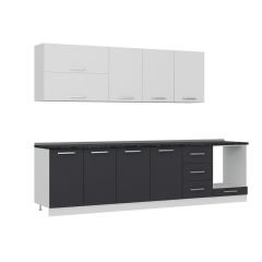 Minar 300 Cm Mutfak Dolabı Beyaz Antrasit 300-A7