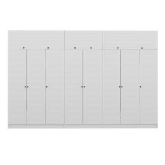 Minar Kale 8 Mebran Panjur Kapaklı 4 Ç Dolap Ve Yüklük Beyaz 210CM