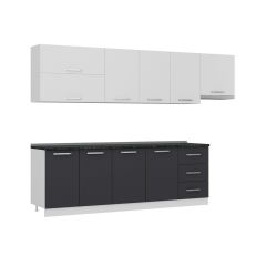 Minar 300 Cm Mutfak Dolabı Beyaz Antrasit 300-A8