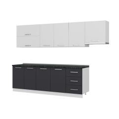 Minar 300 Cm Mutfak Dolabı Beyaz Antrasit 300-A8