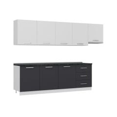 Minar 300 Cm Mutfak Dolabı Beyaz Antrasit 300-A11