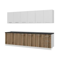 Minar 300 Cm Mutfak Dolabı Beyaz Dore 300-D2