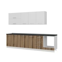 Minar 300 Cm Mutfak Dolabı Beyaz Dore 300-D7