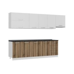 Minar 300 Cm Mutfak Dolabı Beyaz Dore 300-D8