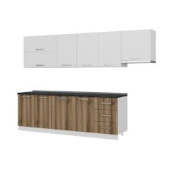 Minar 300 Cm Mutfak Dolabı Beyaz Dore 300-D8