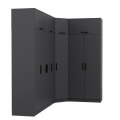 Minar Kale 7 Kapaklı 2 Ç Köşe Dolap + Yüklük Antrasit