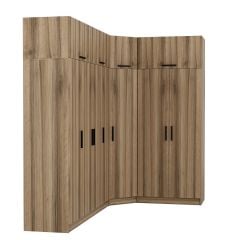 Minar Kale 7 Kapaklı 2 Ç Köşe Dolap + Yüklük Dore