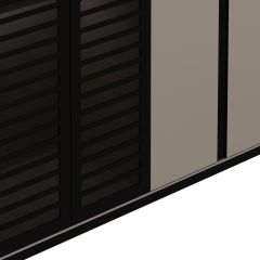 Star 6 Kapaklı Mbrn Dolap Soft- Kumtası Siyah