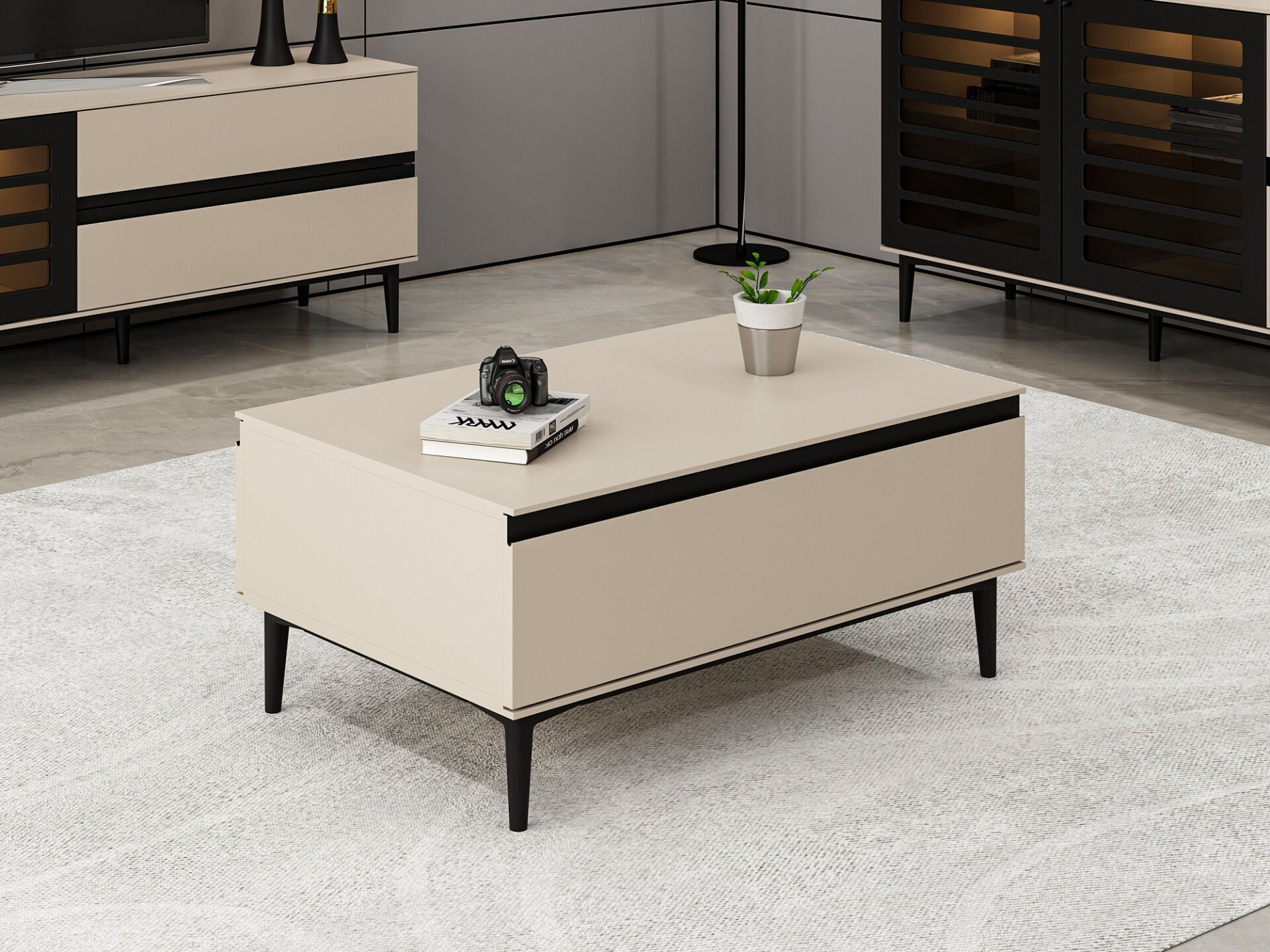 Star Orta Sehpa 2K Soft - Kumtası Siyah