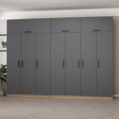 Minar Kale 7 Kapaklı 4 Ç Dolap Ve Yüklük Dore Antrasit