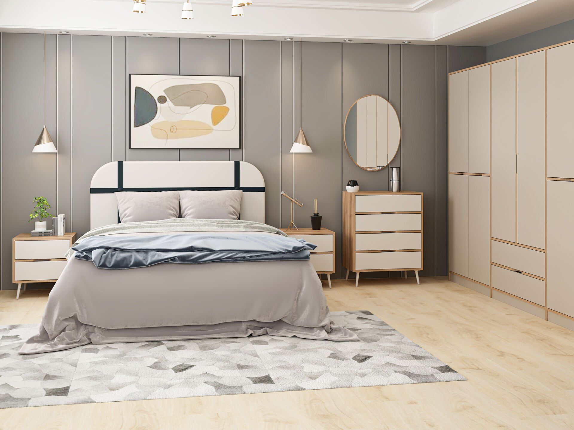 Elina Yatak Odası Takımı - Dore/Kumtaşı