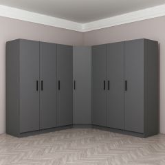 Minar Kale 7 Kapaklı 4 Ç Köşe Dolap Antrasit