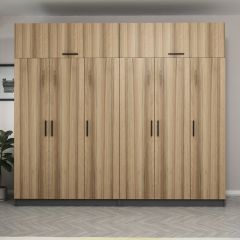 Minar Kale 6 Kapaklı 4 Çekmeceli Dolap Ve Yüklük Antrasit Dore