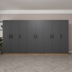 Minar Kale 8 Kapaklı 4 Ç Dolap Dore Antrasit