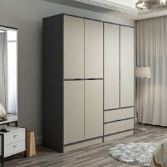 Elina 4 Kapaklı Dolap - Antrasit/Kumtaşı