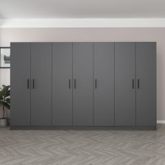 Minar Kale 7 Kapaklı 2 Çekmeceli Dolap Antrasit