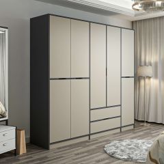 Elina 5 Kapaklı Dolap - Antrasit/Kumtaşı