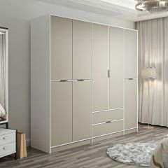 Elina 5 Kapaklı Dolap - Beyaz/Kumtaşı