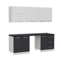 Minar 220 Cm Mutfak Dolabı Beyaz Antrasit 220-A10