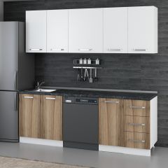 Minar 220 Cm Mutfak Dolabı Beyaz Dore 220-D11