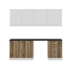 Minar 220 Cm Mutfak Dolabı Beyaz Dore 220-D12