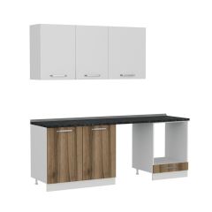 Minar 220 Cm Mutfak Dolabı Beyaz Dore 220-D13