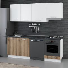 Minar 220 Cm Mutfak Dolabı Beyaz Dore 220-D14