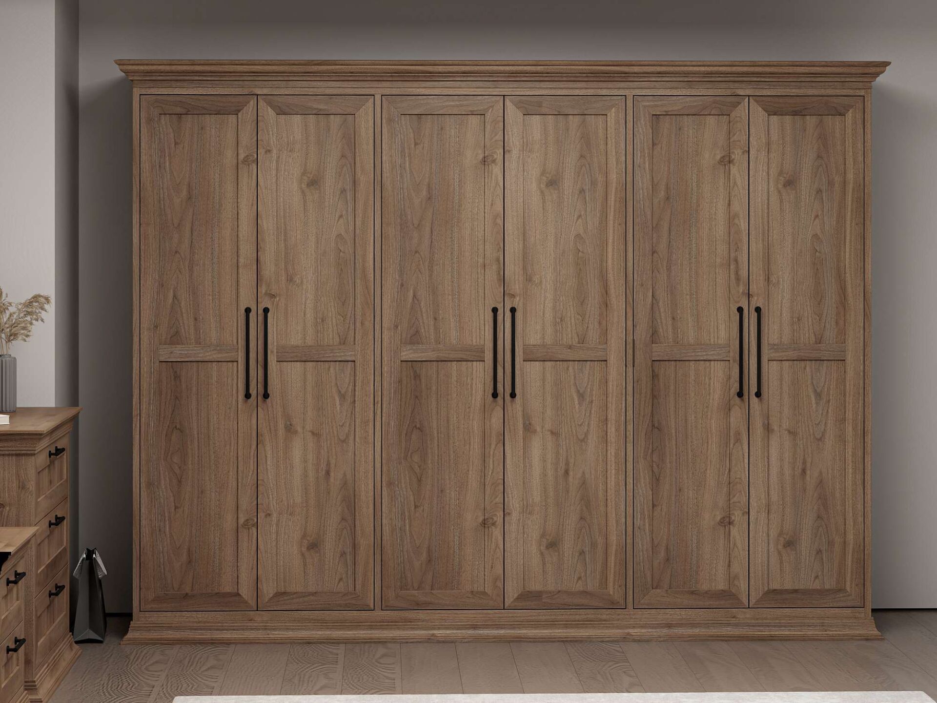 Retro 6 Kapaklı Dolap - Rahle Ceviz